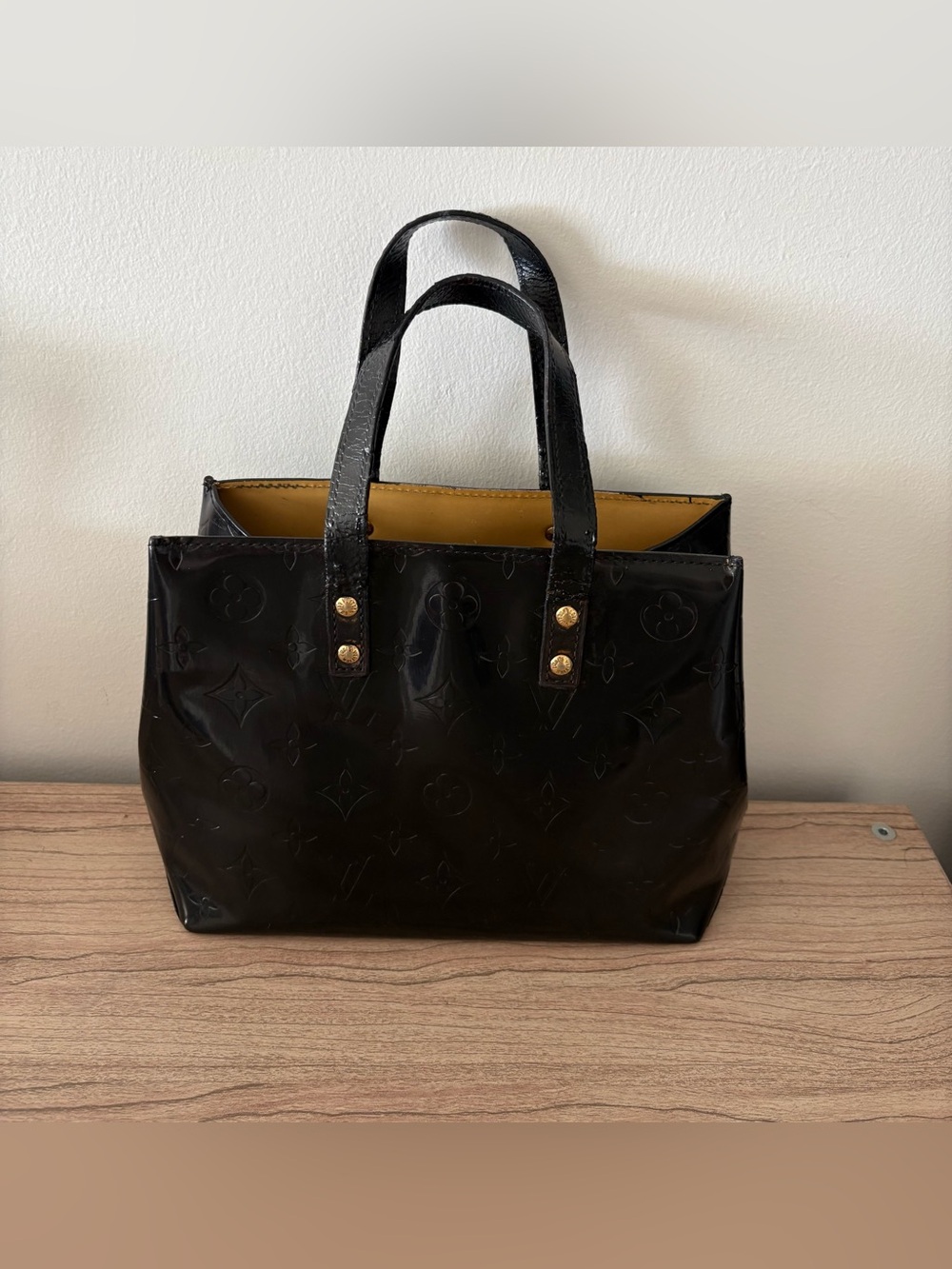 Louis Vuitton Reede Small Vernis Totebag Purse AS IS